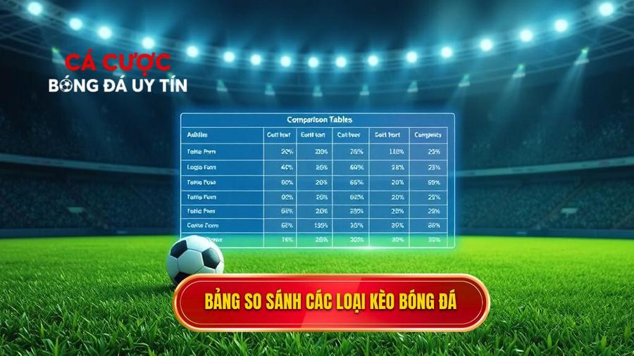 Bảng so sánh các loại kèo phổ biến trong nhận định bóng đá hôm nay